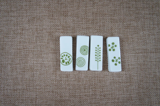 Chopstick Rest -green-  (set of four)